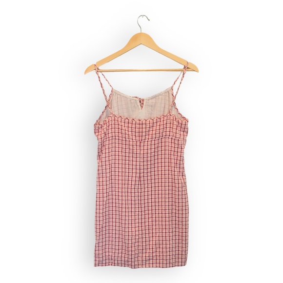 Sky and Sparrow Red Plaid Mini Dress - Picture 2 of 4